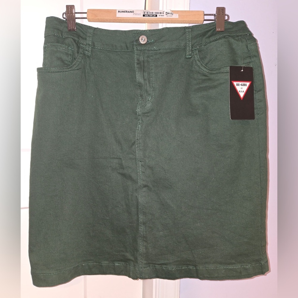 Women's dark green miniskirt